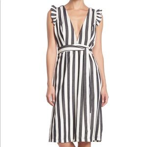 Kenedik Striped Ruffle Dress SZ L